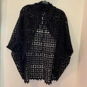 Black lace cardigan. One size